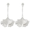 Gold Ginkgo Leaf Earrings for Women Big Bohemia Geometric Leaf