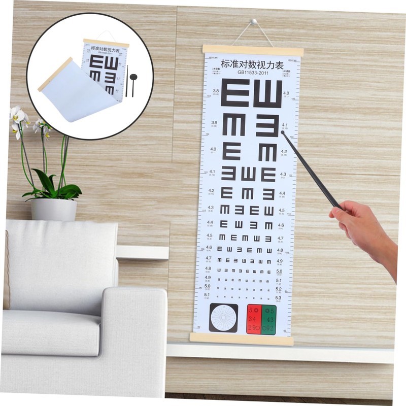TOVINANNA 1 Set Vision Testing Eye Chart Portable Eye Exam