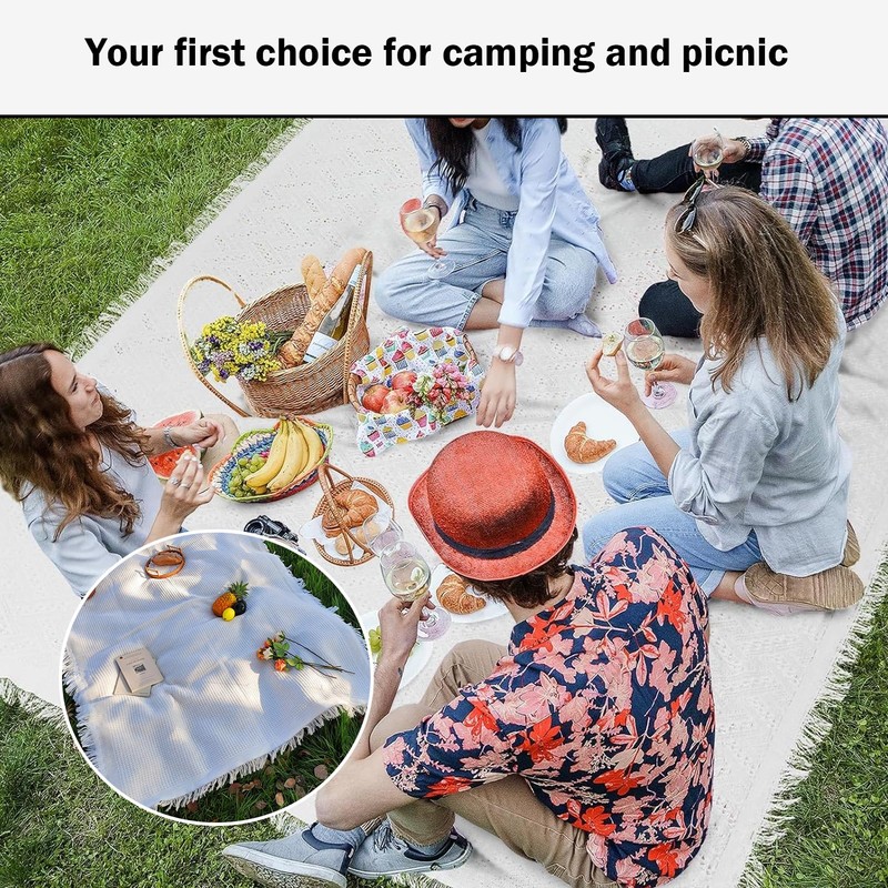 horwia 70''x 70''Extra Large Picnic Outdoor Blanket,Foldable Blankets Picnic Mat