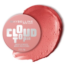 Maybelline Cloudtopia Blush for Cheeks and Lip Mousse, Ultra-Vivid, Pigmented Formula for Up to 14HR of Blush and Lip Makeup Color, Dreamy Dawn, 1 Count
