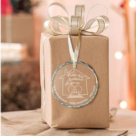 Wedding Gifts Hanging Ornament, Wedding Gifts for Couples 2025, Wedding Gifts for Bride, Bridal Shower Gifts - First Christmas Married Ornamen (House)