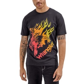 Wrangler Men's X Hot Wheels™ Flaming Bronco Tee, Black, X-Large