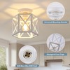 XSDeTu 2 Pack White Semi Flush Mount Ceiling Light, Modern