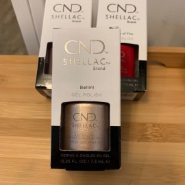 CND SHELLAC UV GEL POLISH - NIGHT MOVES COLLECTION - 4 PCS - 92494- Bellini