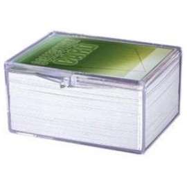 Ultra Pro 5 x Card Storage Case - (100ct) HINGED Clear Plastic Box #43005 - Each box holds up to 100 cards