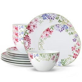 Noritake Bloomington Road Colorful 12-Piece Dinnerware Set, Service for 4