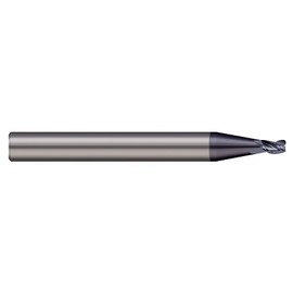 Micro 100 MEF-078-117-005K Corner Radius End Mill, 5/64" Cutter Dia, .117" LOC, .005" Corner Rad, 2 Fl, 1/8" Shank Dia, 1-1/2" OAL, NACRO