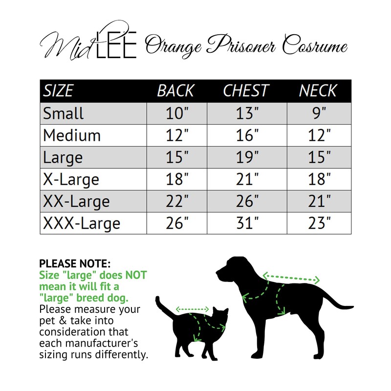 Midlee Orange Prisoner Costume (Large)