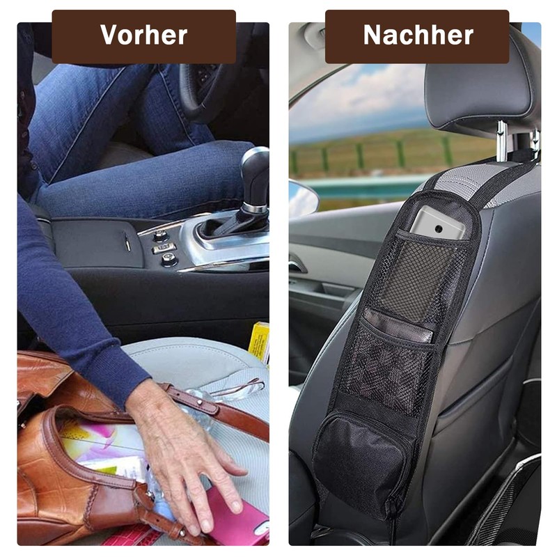 DUGEGAYL Car Storage Bag, 2 Pieces Universal Side Pockets for