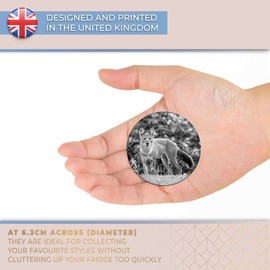 Destination Vinyl ltd Magnet for Refrigerator, Fridge BW - Cute Monsoon Dhole Fox Dog for Office, Cabinet and Whiteboard, Magnetic Stickers, 39280