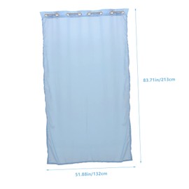 KONTONTY Outdoor Privacy Curtain Elegant Drape for Patio and Garden Lightproof and Easy to Install Durable Polyester Material Light Blue
