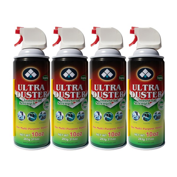 Ultra Duster Canned Air Industrial Strength 10oz 4 Pack Y