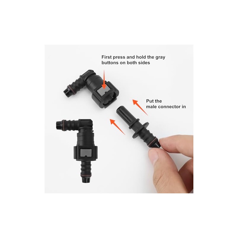 Fuel Line Connector Hose Coupling Pack of 2 Petrol Hose