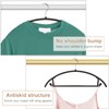 Ergonomic Curved Plastic Hangers 50pack - No Shoulder Bump Design,
