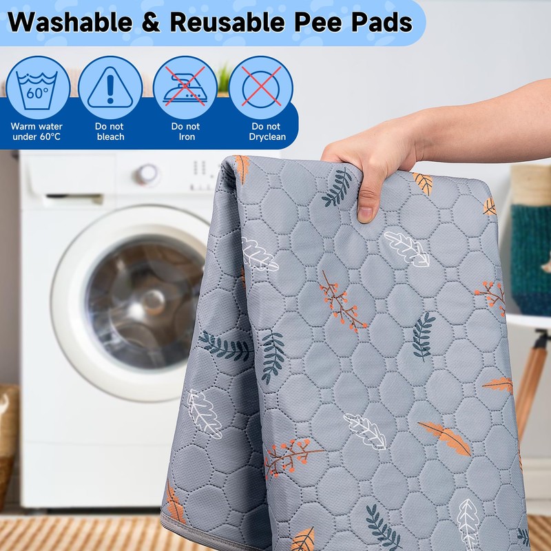 Sunheir Washable Pee Pads for Dogs 2-Pack Reusable Puppy Pads