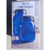 Circleware Blue Orchard cobalt blue colored glass Jars, 2 piece: