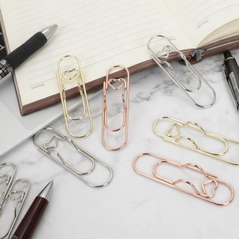 Colorful Metal Pen Holder Clips for Notebook - 24 Pcs