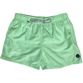M MOLOKAI SURF - Traje de baño para niños, Secado rápido, Cintura elástica con cordón, Verde Lima, Small