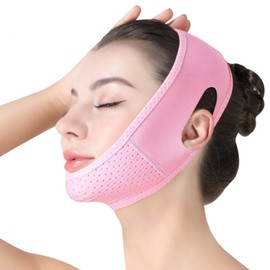 V-Line Face Lifting Mask, Double Chin Lifting Band, Reusable V-Shaped Chin Strap for Seeping, Face Slimming & Jawline Sculpting, Anti-Aging Lifting Mask for Firm Lifted Skin for Women Men