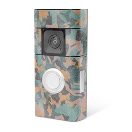 MightySkins Glossy Glitter Skin Compatible with Ring Video Doorbell Plus - Muted Camouflage | Protective, Durable High-Gloss Glitter Finish | Easy to Apply