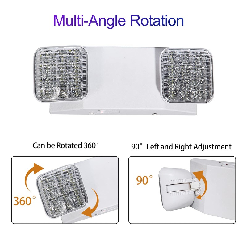 CM MZY Emergency Lights with Battery Backup,Commercial Emergency Light,Two Adjustable