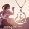 YFN Runner Gifts for Women Sterling Silver Heart Runner Running