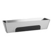 14" Stainless Steel Mud Pan,Anti-slip Base,Sheared Sides to Clean Knives,