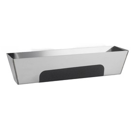 14" Stainless Steel Mud Pan,Anti-slip Base,Sheared Sides to Clean Knives, Hold Joint Compound, Drywall and Plaster