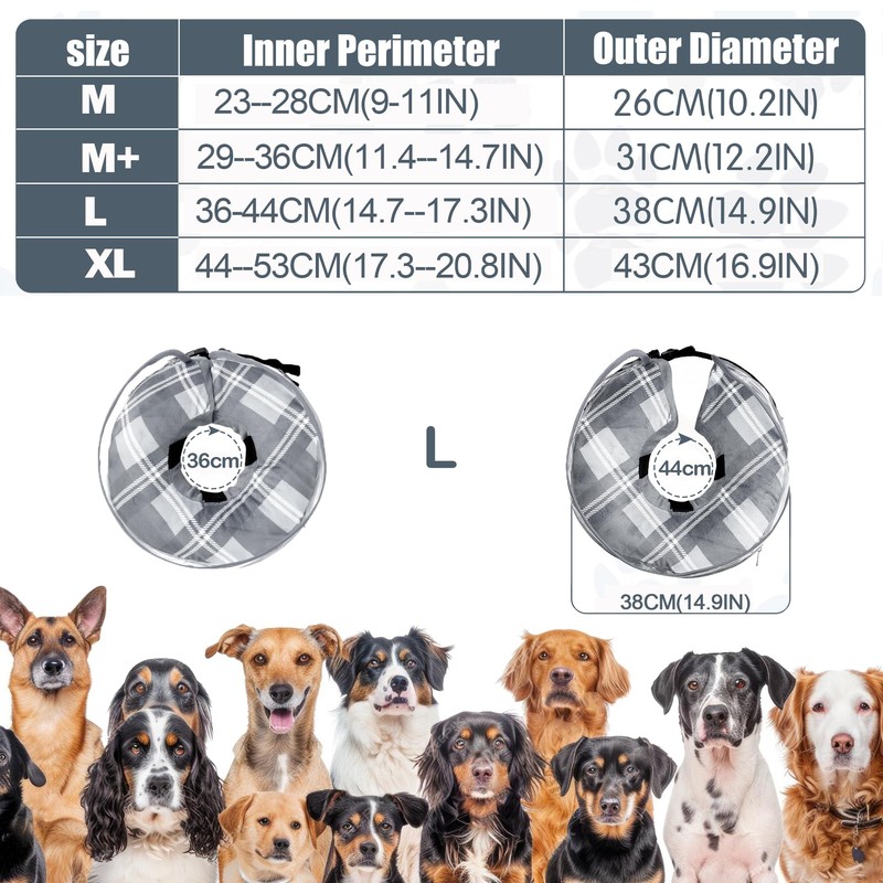 Dog Inflatable Collar, Recovery Collar for Dog, Enhanced Inflatable Dog