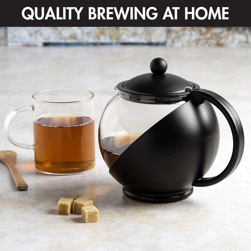 Primula Half Moon Teapot with Removable Infuser, Glass Tea Maker
