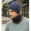 IYEBRAO Winter Beanie Hat Scarf Set Thick Fleece Lined Warm