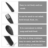 Large Reusable Utensils Set with Case, 2 Sets Portable Cutlery