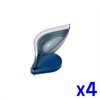 Leaf-shaped drainable sanitary soap holder x 4 Clean bathroom dark purple