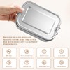 QUTHZZHY Leak-Proof Lunch Box, 550 ml, Stainless Steel Lunch Box