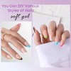 Jsiallye French Soft Gel Nail Tips,150pcs Short Almond Brighter French