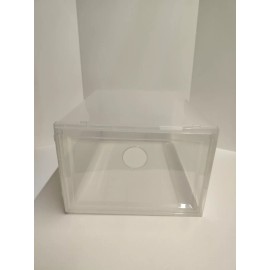 Stackable Clear Shoe Box Organizer Rack 8 Pack Space Saving Container Holder