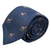 King & Priory Navy Blue Embroidered Horse Tie