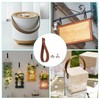 BUXIMN 6pcs Leather Straps for Hanging, Leather Curtain Rod Holder,