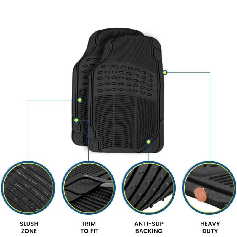 Jeep NEW 4PC BLACK JEEP ALL WEATHER HEAVY DUTY RUBBER