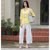 Women's Formal Work Wear Simple Shirt (225 Yellow, S)