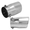 Silver Universal Exhaust Muffler Stainless Steel Exhaust Tip 76mm/2.99in Inlet
