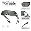 Cyxus Flip Up Sunglasses, Over Sunglasses, Hanging Over Glasses, Polarized