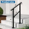 2 Step Handrail for Outdoor Step,Metal Porch Stair Railing 2