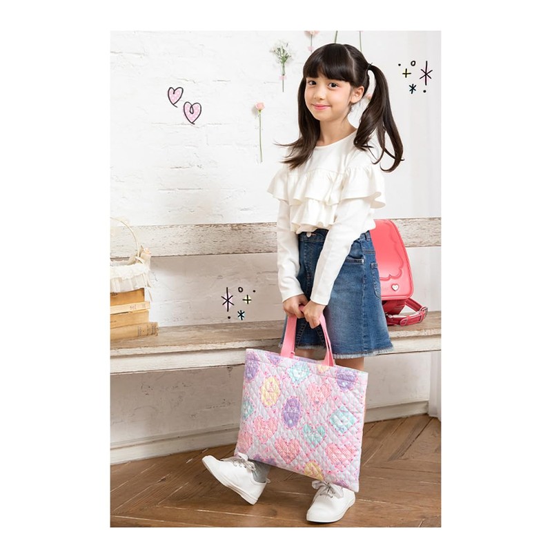 Arisana Girls Piano Quilted Tote Bag, Kids, F. Unicorn Lavender
