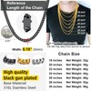 Black Chain Necklace for Men 22inch Black Cuban Link Chain