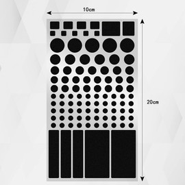 JeeSoarToFar Blackout Stickers, Dimmable LED Filter Sheets (4 Pieces) - 100% and 80% Light Blocking Effect, Abrasion Resistant, Scratch-Resistant, Applicable to Various Electronic Devices