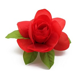 Hawaii Luau Party Artificial Fabric Gardenia Hair Clips Red
