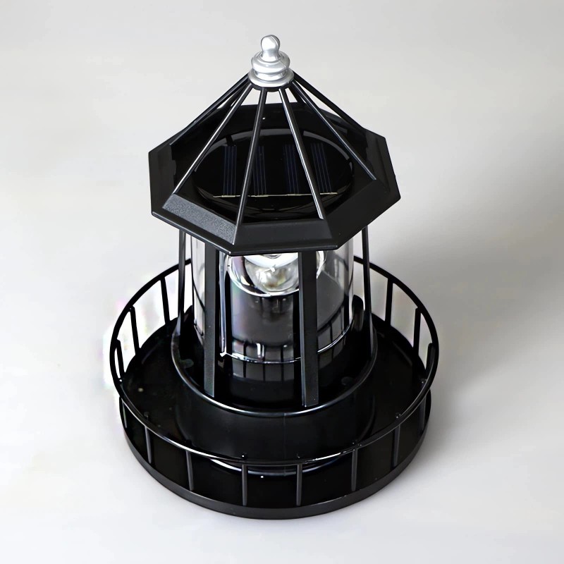 Enajucy Solar Lighthouse Rotating Light - 360 Degree Light Houses