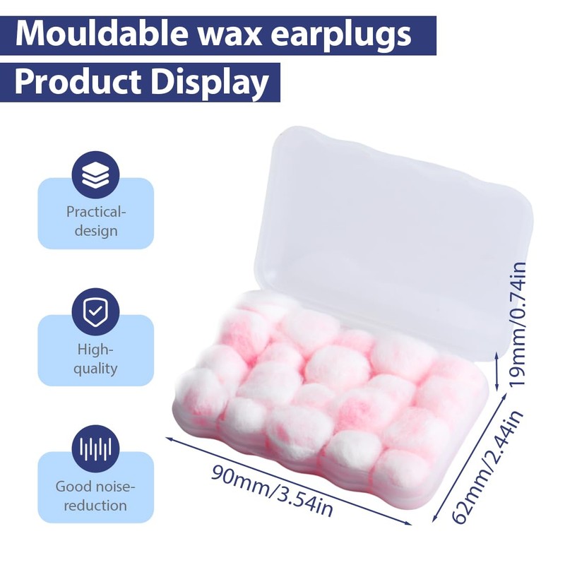 LQIOACU 10 Pairs Ear Plugs for Sleeping, Ear Plugs, Wax