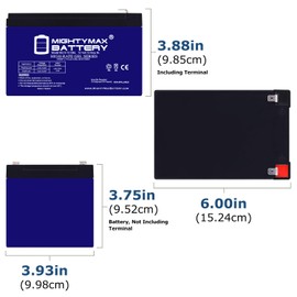 Mighty Max Battery ML12-12 GEL - 12 Volt 12 AH, GEL Type, F2 Terminal, Rechargeable SLA AGM Battery - 3 Pack